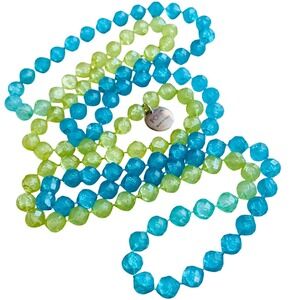 Blue and Lime Beaded Necklace - Women Jewelry Necklaces